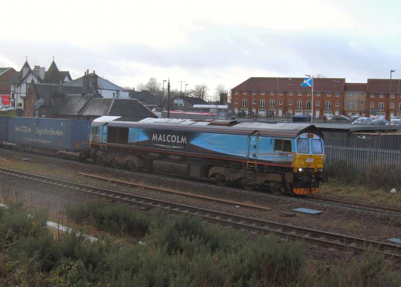 Photo of 66434 in it's new Malcolm Livery.