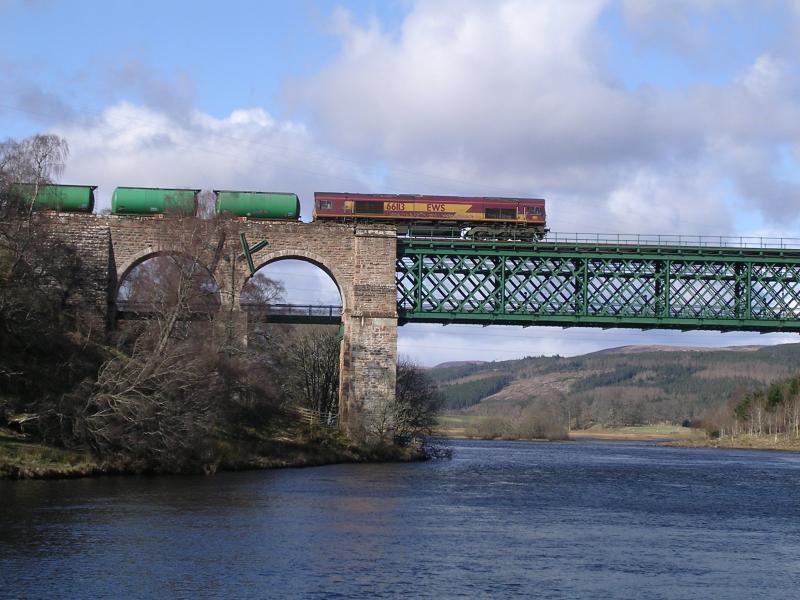 Photo of 66113 crossing Oykel Viaduct #1