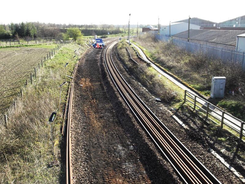 Photo of a view of the line towards Carmuirs East