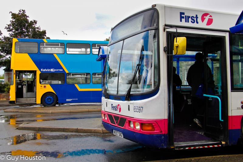 Photo of Old meets new at BoNess bus station during the BoNess diesel gala