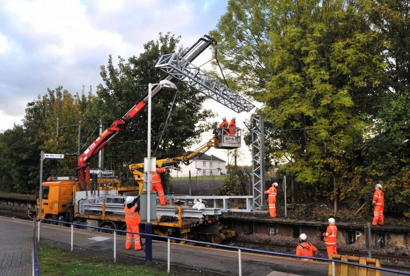 Photo of Corherhill Station Gantry Work