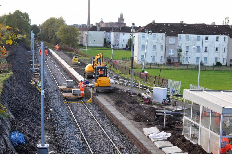 Photo of Hawkhead Station Upgrade Progress Tue 16th Oct 2012