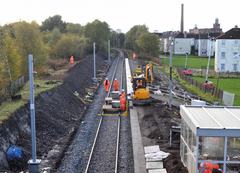 Photo of Hawkhead Station Upgrade Progress Tue 16th Oct 2012