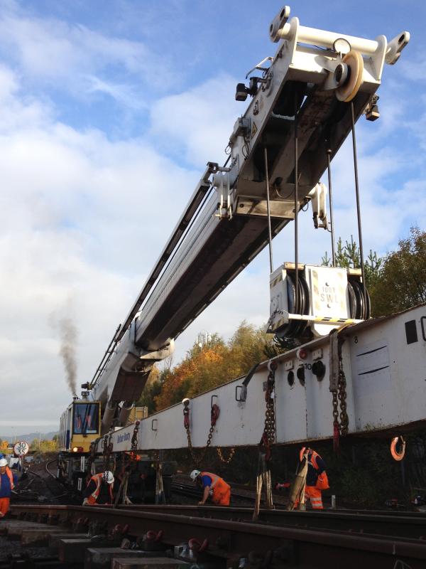 Photo of Kirow Crane in action at Stirling North