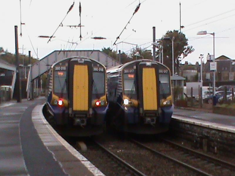 Photo of 380017 & 380018 At Killwinning 18/10/12