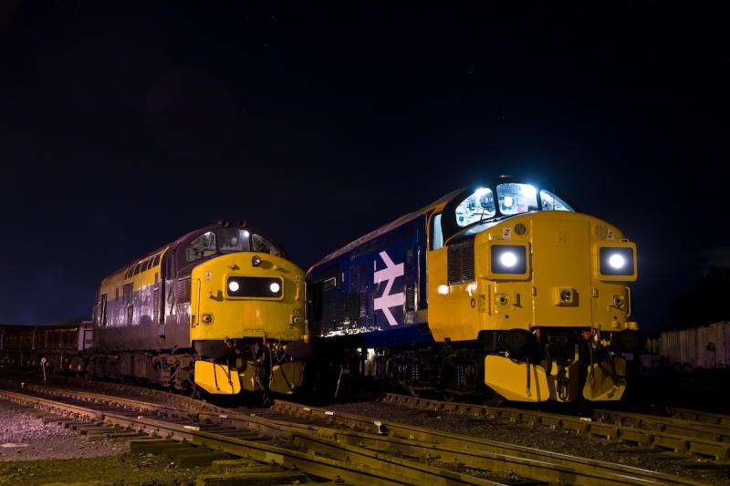 Photo of 37025 and 37175 at Bo'ness