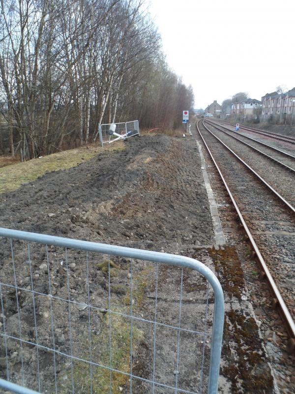 Photo of Works on the disused platform side at Dingwall