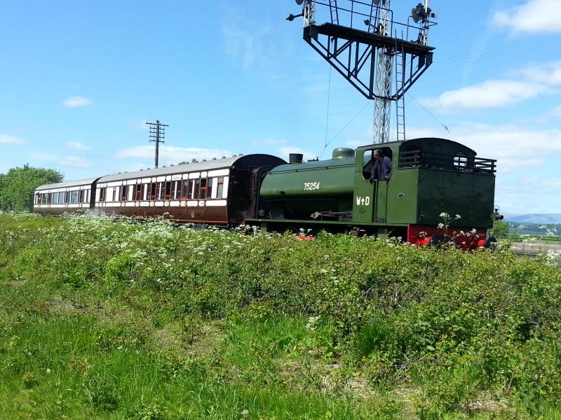 Photo of Austerity no.7 arrives at Bo'ness. 2/6/13