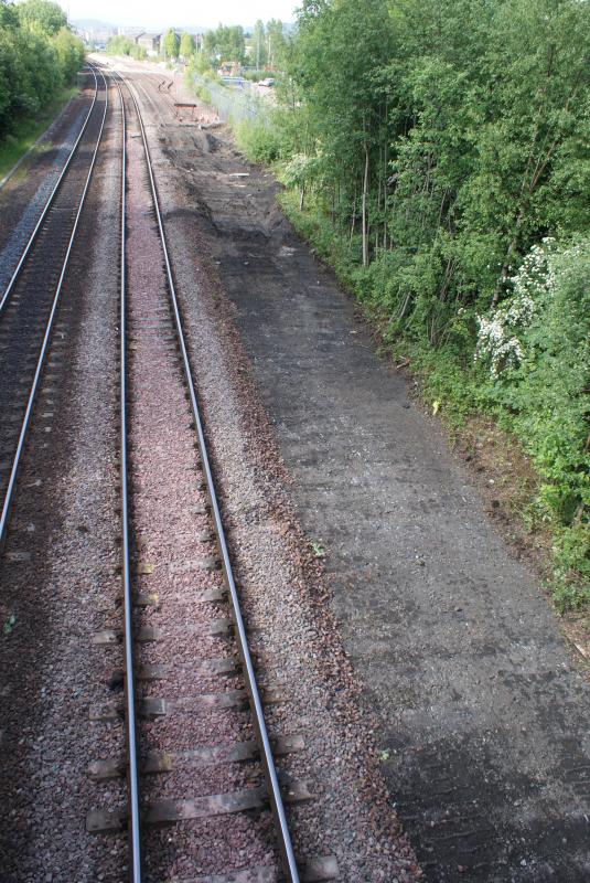 Photo of Stirling Engineer's Sidings from Kerse Road Bridge 09.06.13