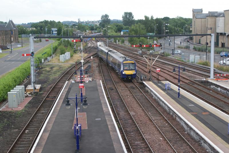 Photo of The skeleton of Stirling's new signal gantry no.2