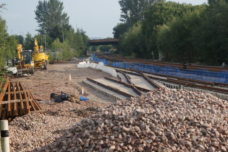 Photo of The new points for the engineer's siding are now installed 25.08.13