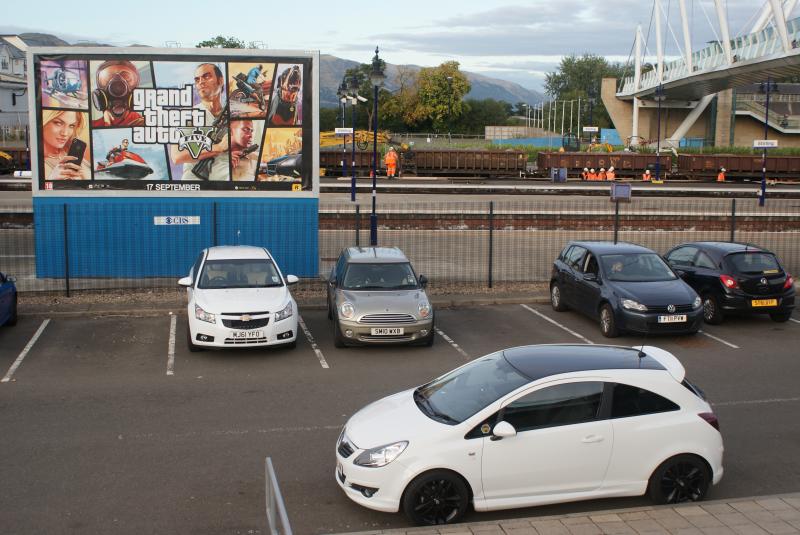 Photo of A better view of the GTA billboard but the car choice isn't as great this time