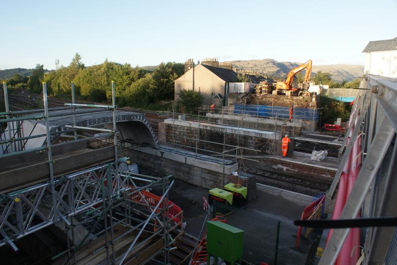 Photo of Looking across the tracks from the footbridge at Shore Road