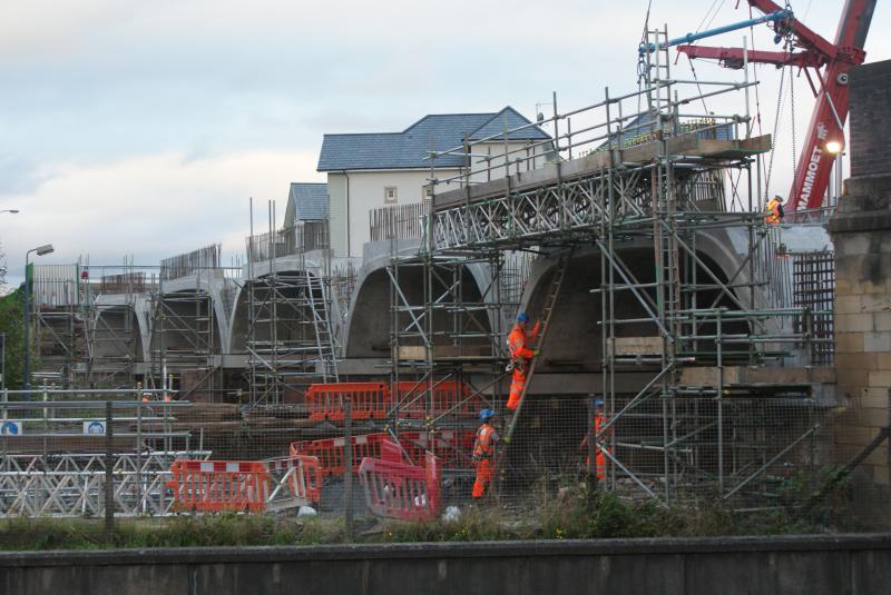 Photo of The north side of Shore Road bridge on the evening of  22.09.13