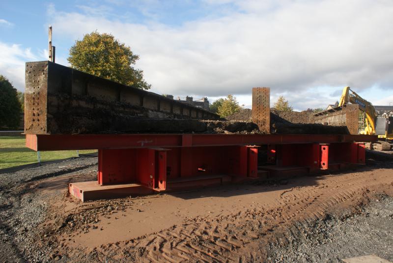 Photo of The old deck of Causewayhead Road bridge starting to be broken up