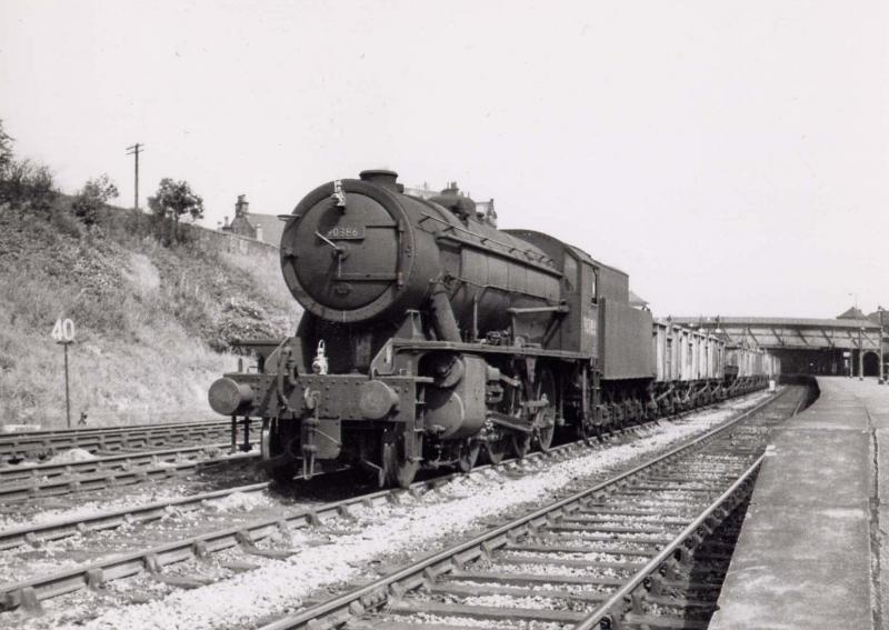 Photo of 90386 with a coal train in Larbert Up Slow Loop