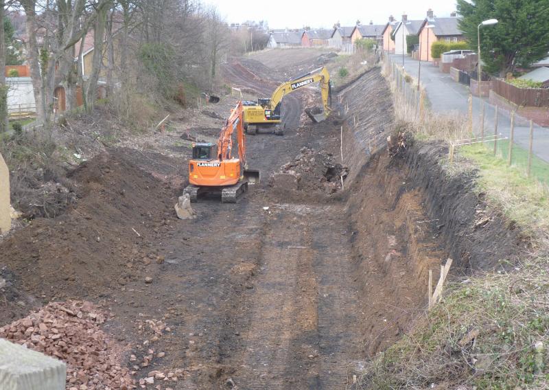 Photo of old Newtongrange station site