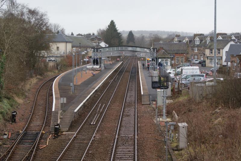 Photo of Dunblane Station without the Blue Bridge. 09.03.14