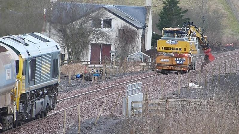 Photo of Road-Rail machine at Heriot.