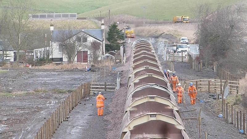 Photo of Ballast drop at Heriot  Dec 17th 2014