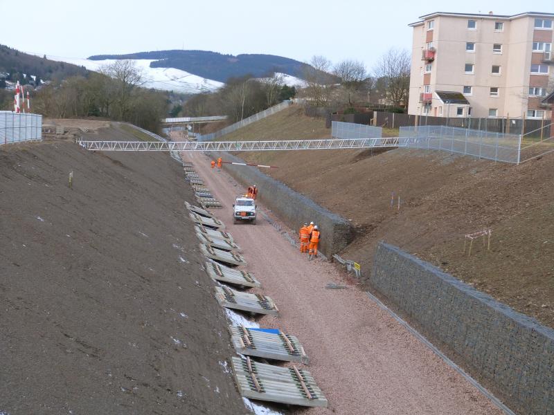 Photo of Langlee.  Sleepers ready to lay.