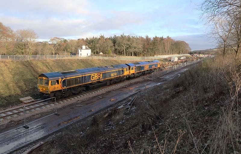 Photo of 66741 and 66761 at Tweedbank