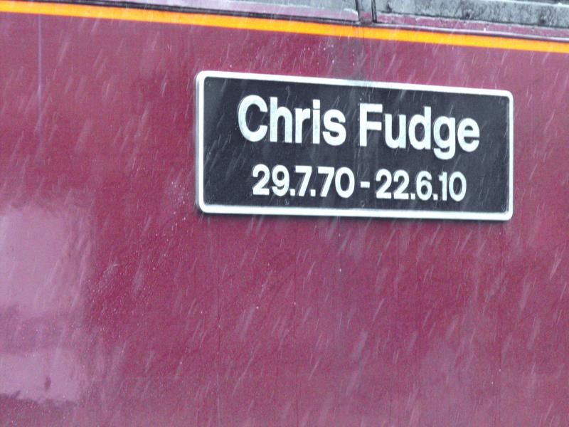 Photo of Chris Fudge nameplate