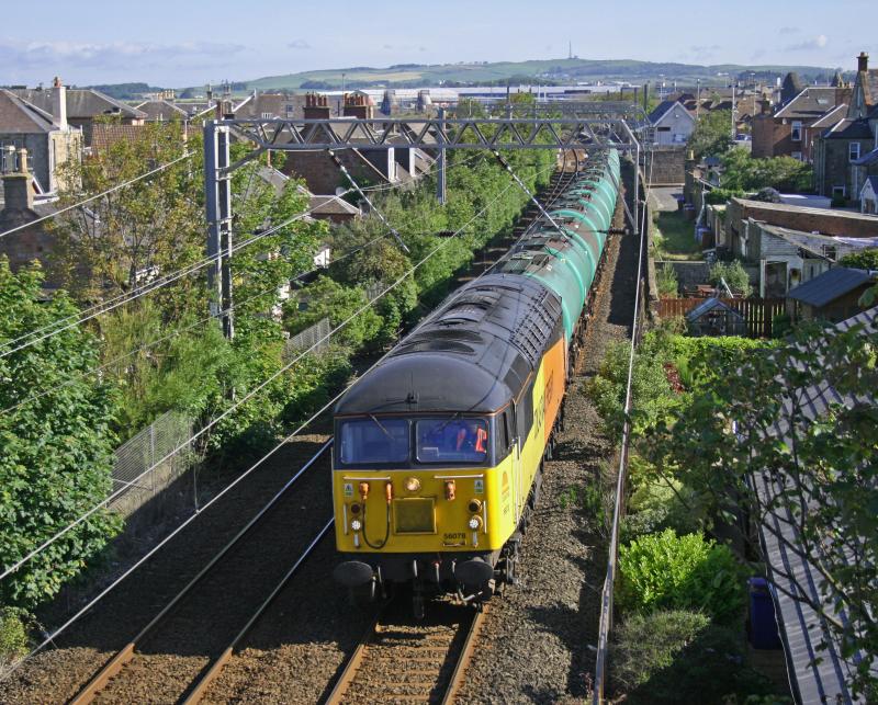 Photo of Colas 56078 on 6R46 ex Grangemouth to Prestwick Airport fuel terminal south at Prestwick to Ayr to run round on 23-06-15.jpg