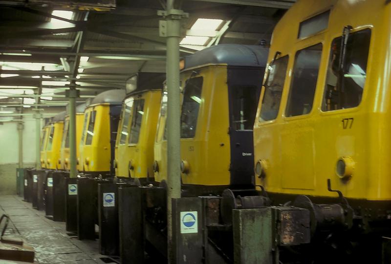 Photo of Hamilton DMU Depot 2nd April 1978 