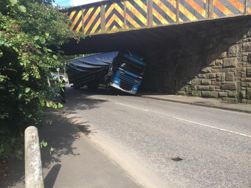 Photo of Milngavie bridge strike 2015-08-28