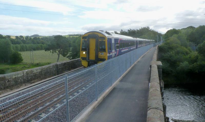 Photo of First passenger-carrying departure from Tweedbank the Newtongrange Golden ticket holders return Saturday 5 September 2015