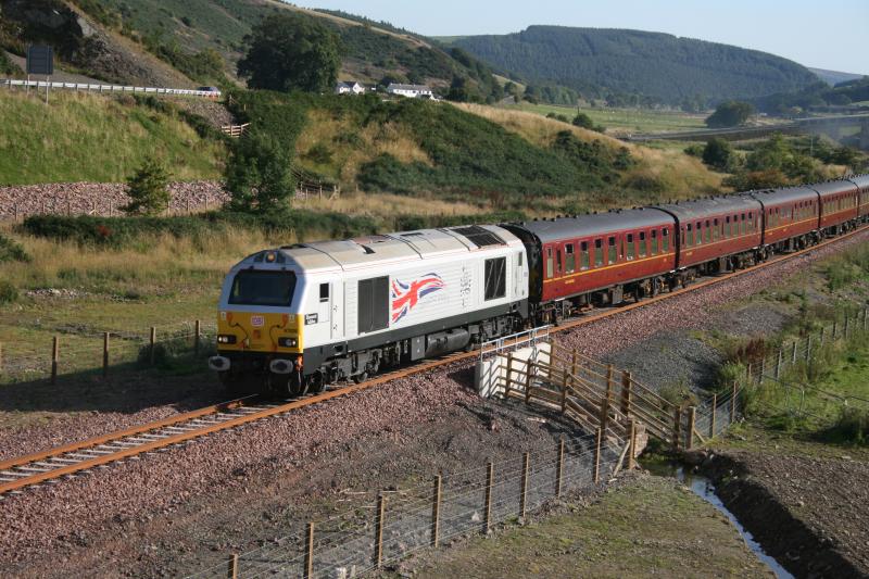 Photo of Class 67 on the Waverley route