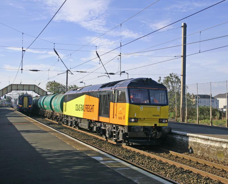 Photo of Colas 60056 on 6R46 to Prestwick Airport fuel terminal at Prestwick Town 29/05/15