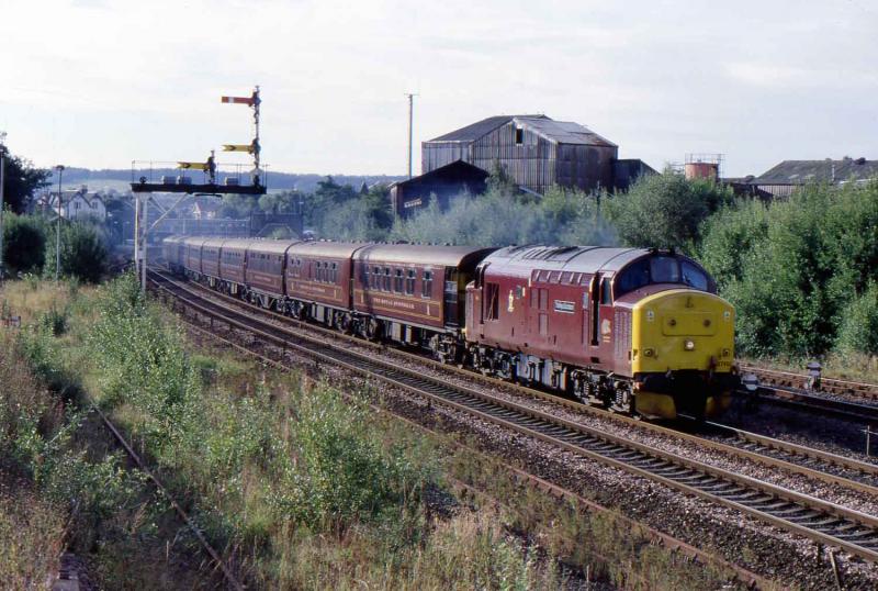 Photo of 37401 takes the Royal Scotsman north through Larbert; Taynuilt-Boat of Garten.jpg