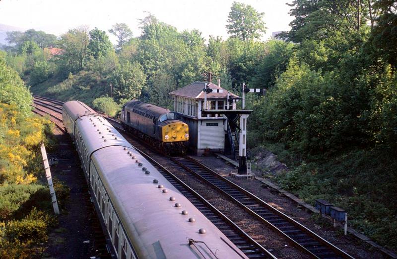 Photo of Class 40 at Largs in June 1977.