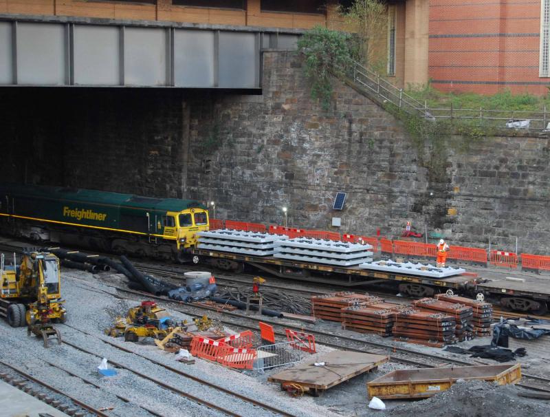 Photo of Concrete Sleeper Slab Panel Train at QS