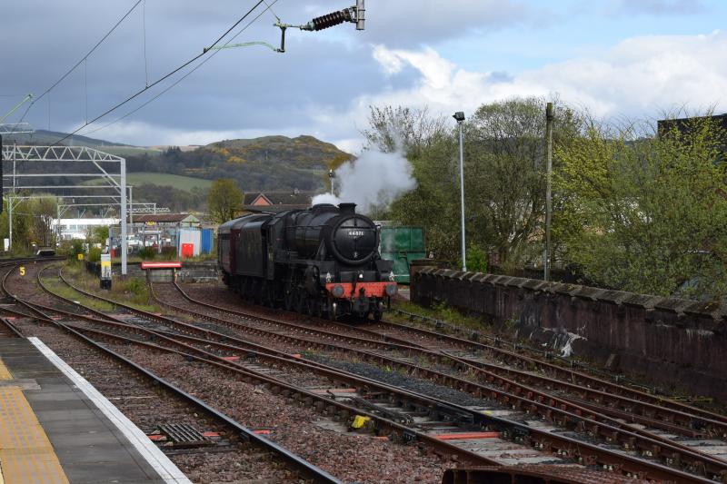 Photo of Black 5 #44871 Dumbarton Central sidings 3 May 16