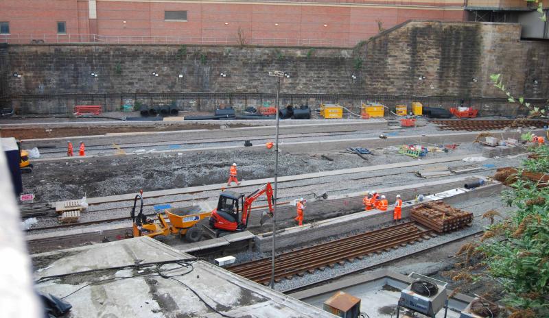 Photo of Looking West across the track work