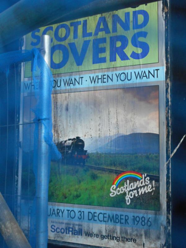 Photo of Old ScotRail Poster at Wemyss Bay