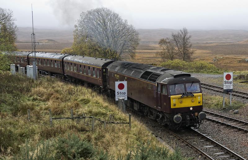 Photo of 47826 ARRIVES AT RANNOCH WITH THE SRPS TOUR 29.10.16.jpg