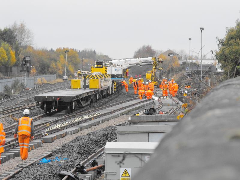 Photo of Larbert engineering work