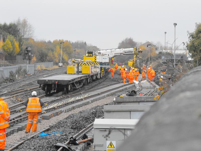 Photo of Larbert engineering work