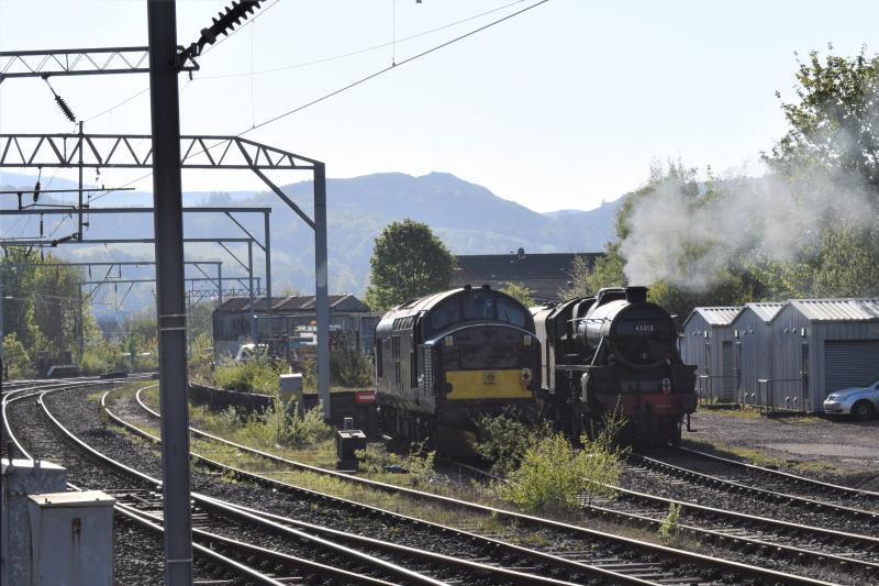 Photo of 37685 and 45212 C.E. Sidings Dumbarton Central