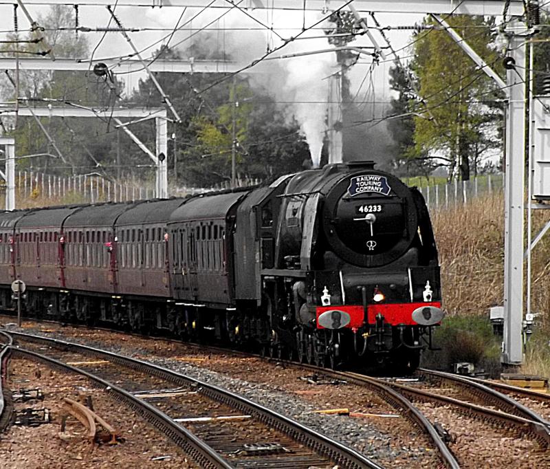 Photo of 46233 on GB X at Carstairs