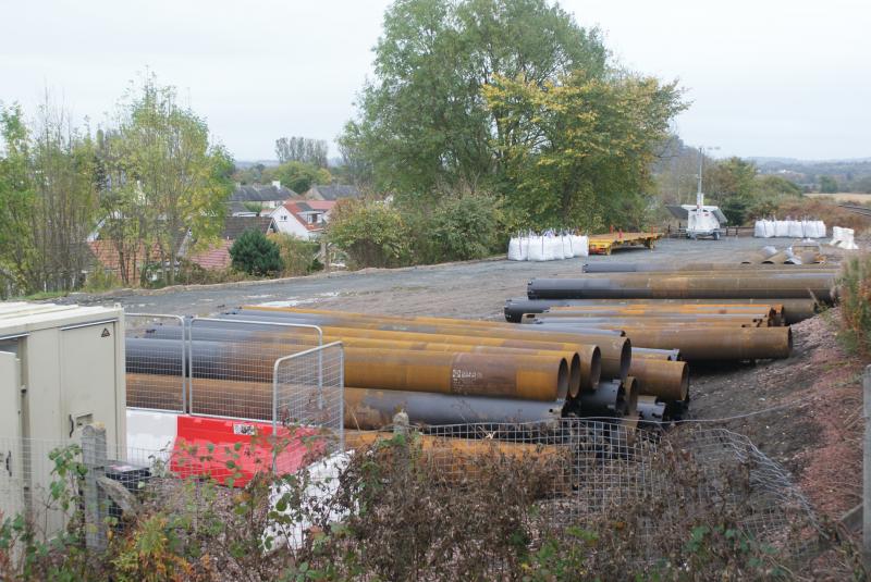 Photo of Bridge of Allan Station work compound