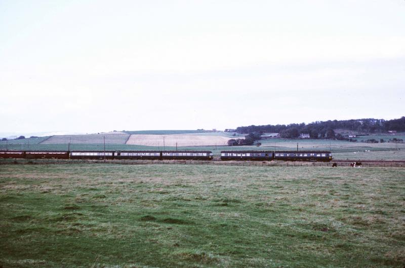 Photo of Blue trains at Inverurie