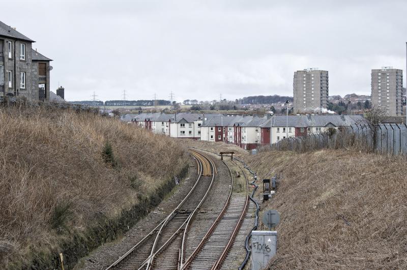 Photo of LOOKING TO WOODSIDE FROM ST MACHAR'S DRIVE  BRIDGE 2.4.18.jpg