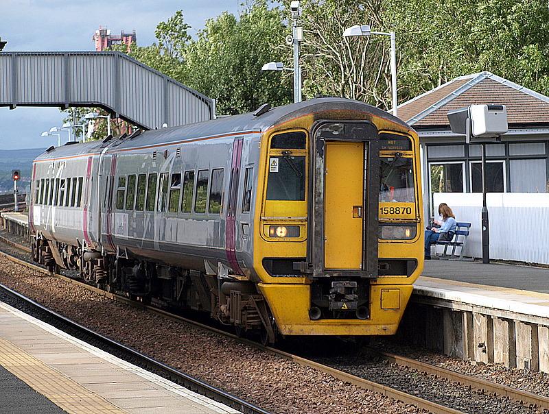 Photo of Advenza class 158.passing Dalmeny