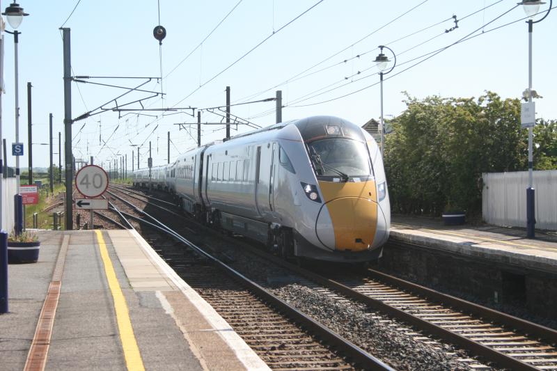 Photo of Class 800 at Drem 5/6/18