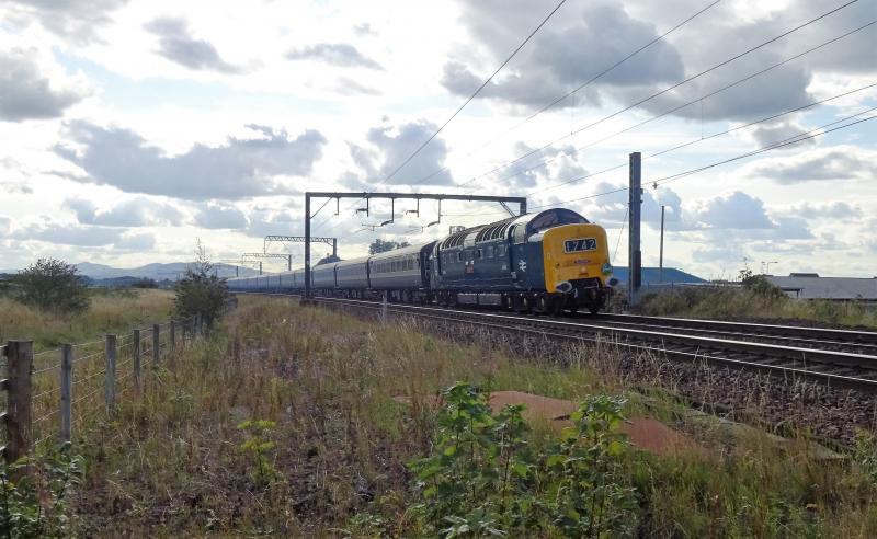 Photo of Deltic D9009 at Prestonpans 25/8/2018